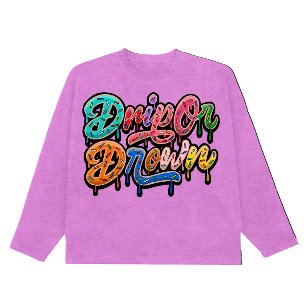 Pink Drip Or Drown Crewneck - Drip Or Drown Apparel
