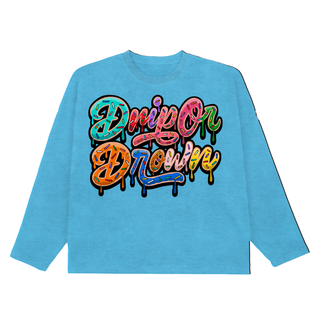 Glacier Blue Drip Or Drown Crewneck - Drip Or Drown Apparel
