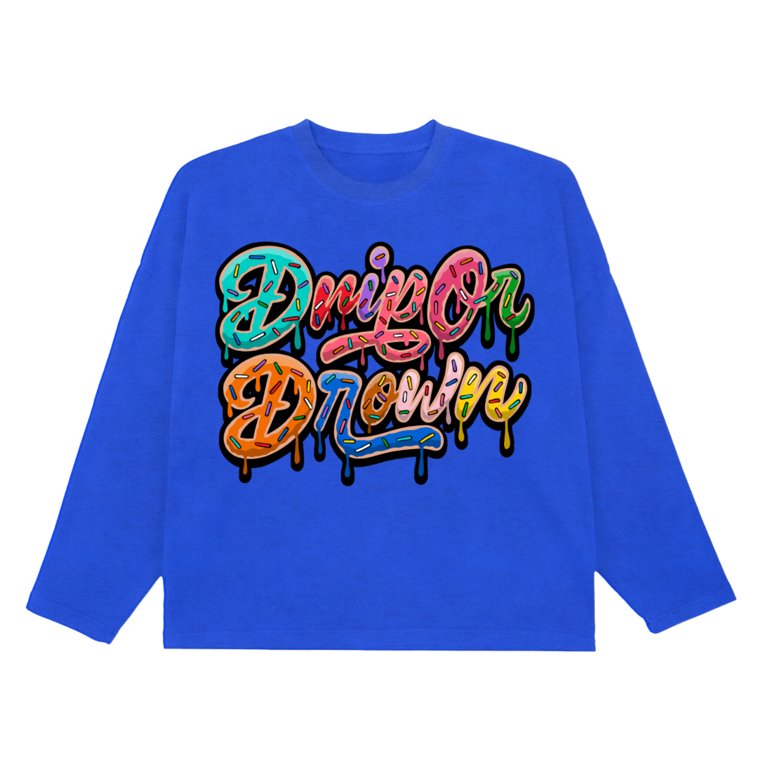 Royal Blue Drip Or Drown Crewneck - Drip Or Drown Apparel