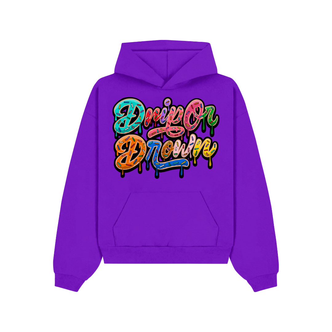 Purple Drip Or Drown Hoodie - Drip Or Drown Apparel